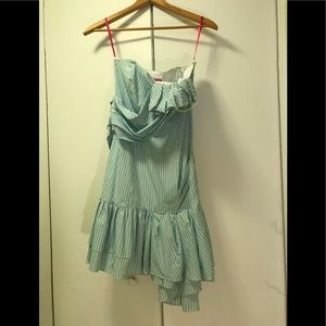 Betsey Johnson stripe ruffle dress Women’s size 6